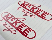 McKee Boat Logo V1 Decal Set of 2 x 11"